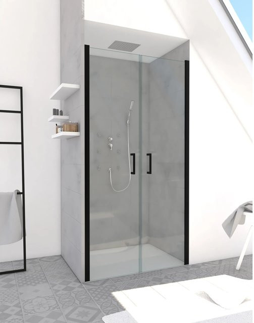 Aurlane Glasdusche Black Calm 90 in Schwarz, B/T/H: 90 x 0 x 200 cm - Bild 1