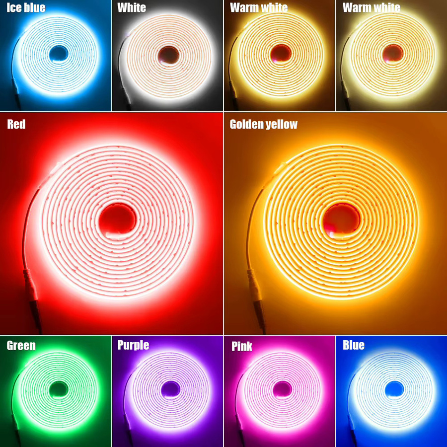 RAZEND COB LED Neon Streifen Licht IP68 wasserdicht mit DC Stecker, flexibles Silikon Rohr Band mit 320 LEDs, 12V, RA90 - Bild 6