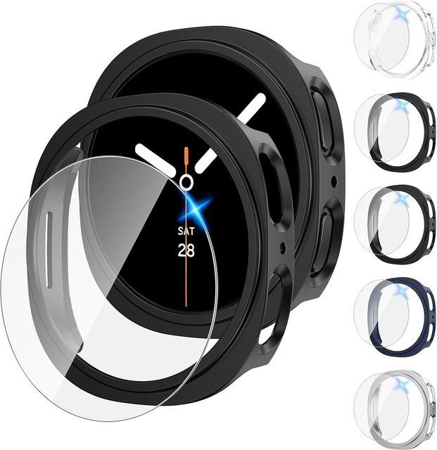 jansin Uhrenzubehör, Glasgehäuse für Samsung Galaxy Watch 8, Schwarz - Bild 1