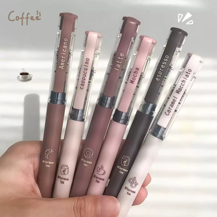 3/6-teiliges Gelschreiber-Set mit schwarzer Tinte, 0,5 mm feine Spitze, schnell trocknende Tintenroller für Schule und Studium - Bild 2