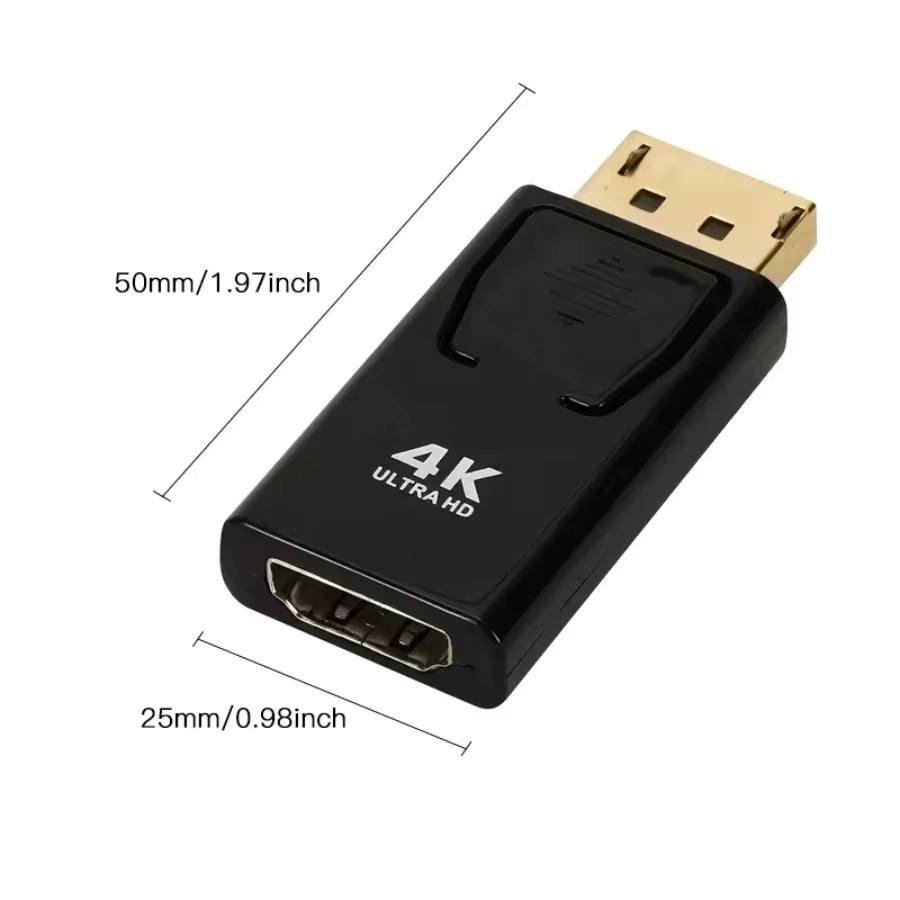 LccKaa DisplayPort zu HDMI Adapter Konverter in Schwarz für 4K UHD Video und Audio - Bild 6
