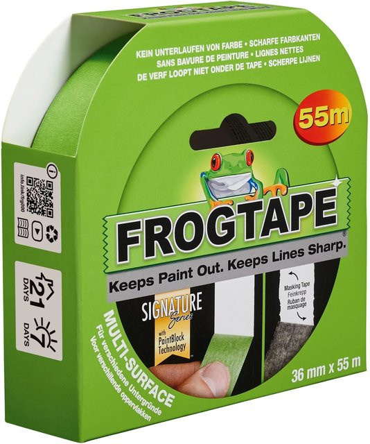 FrogTape Feinkrepp-Malerband Multi-Surface in Grün, Breite: 36 mm, Länge: 55 m - Bild 1