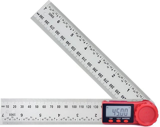 LeFavor Digitaler Winkelmesser 200mm Silber Elektronisches Goniometer und Neigungsmesser aus Metall - Bild 1