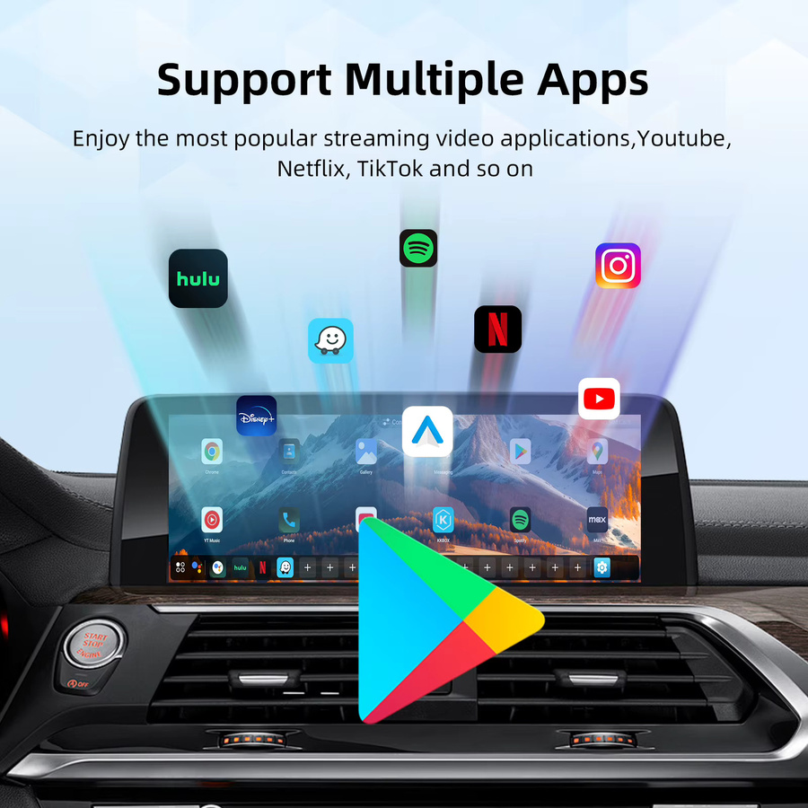EzoneTronics Wireless AI Box für BMW und andere Fahrzeuge mit Android 13, CarPlay, 8 GB RAM, 128 GB Speicher, Dual WiFi, 4G SIM und HDMI-Ausgang - Bild 6