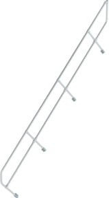 Günzburger Handlauf für Aluminium-Treppe 45 Grad, 15 Stufen, Silber, Rund - Bild 1
