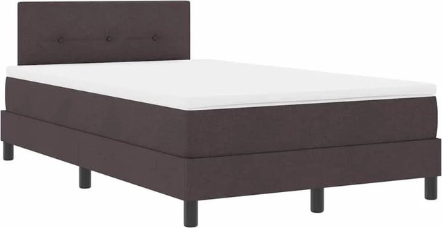 vidaXL Boxspringbett mit Matratze in Dunkelbraun, B/T/H: 120 x 193 x 88 cm - Bild 1