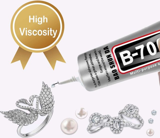 B7000 Universalkleber transparent 50 ml hochfest und wasserfest für Handy-Displays, Schmuck, Glas und Bastelarbeiten - Bild 1
