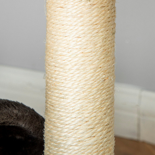 PawHut Kratzbaum für Katzen in Grau mit Höhle, Spielzeug und Sisalseil, B/T/H: 35,5 x 37,0 x 46,0 cm - Bild 2