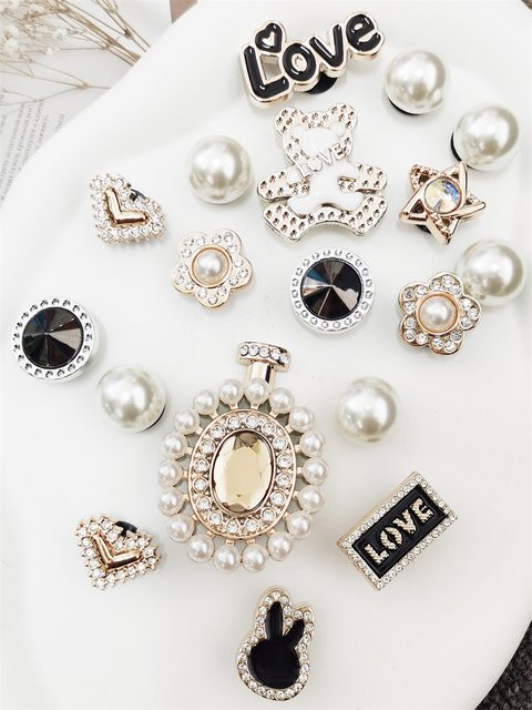 LIN KING Schuh-Charms-Set, Spiegel-förmig, Strass, Damen - Bild 1