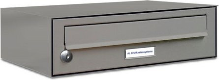 AL Briefkasten für 1 Partei zur Aufputzmontage, grau, B/H/T: 38,5 x 11,5 x 27,5 cm - Bild 1