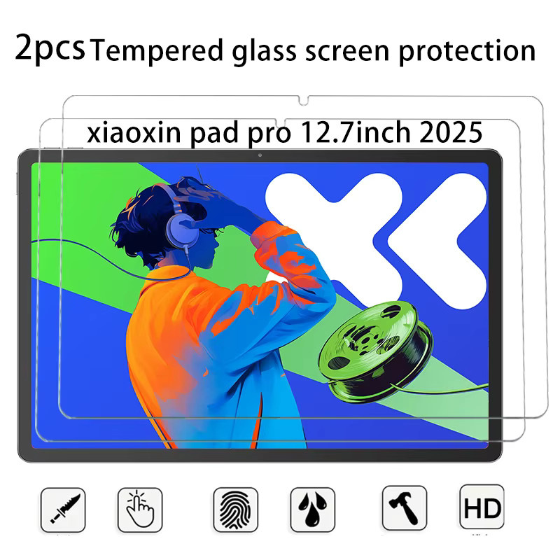2 Stück Panzerglas Displayschutzfolie für Lenovo Xiaoxin Pad Pro 12,7 2025 2023 und Xiaoxin Pad 2024 11 Zoll in Transparent - Bild 2