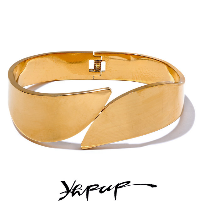 Yhpup Armband, Edelstahl, 18 Karat Gold, PVD-beschichtet, Unisex - Bild 1