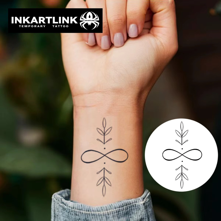 INKARTLINK Temporäre Tattoo Aufkleber, Geometrie Klinge Symbol, Wasserdicht - Bild 2