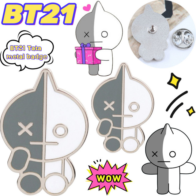 LINE FRIENDS BT21 Tata Brosche, Metall, Unisex - Bild 1