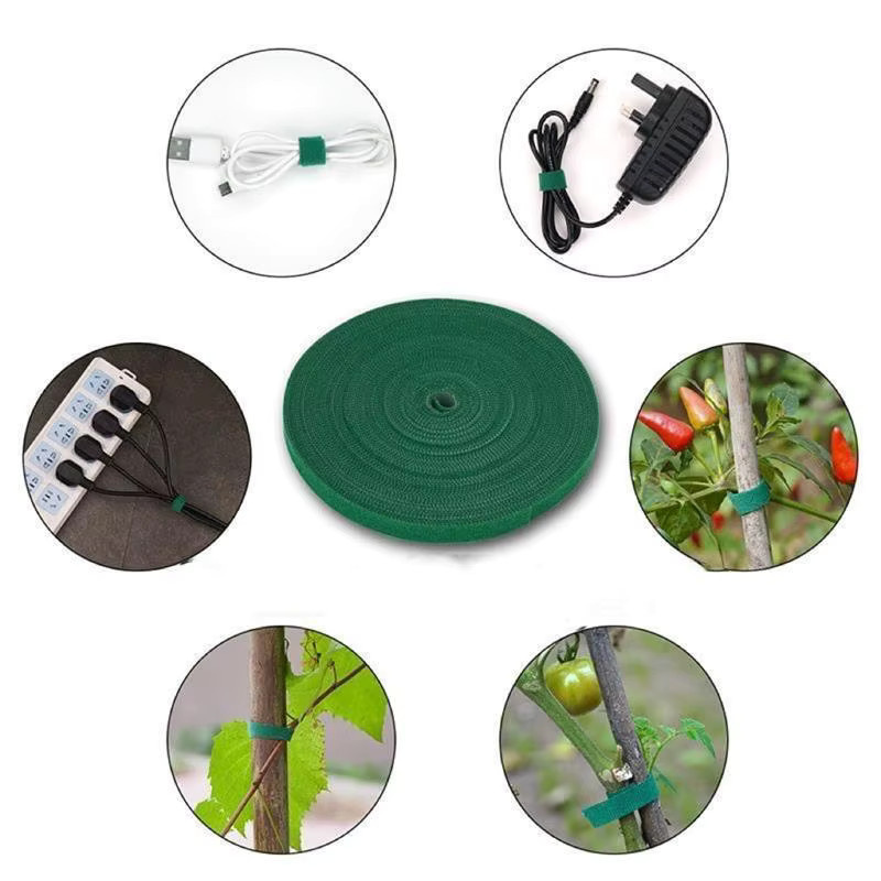 Wiederverwendbare Nylon-Pflanzenbinder in Grün als verstellbare Pflanzenunterstützung mit Haken und Krawattenschlaufe für deinen Hausgarten - Bild 5