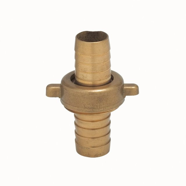 LUX-TOOLS Schlauchkupplung aus Messing in Gold, Durchmesser: 13 mm (1/2 Zoll) - Bild 1