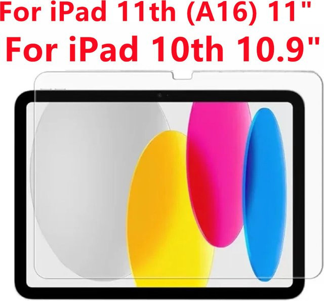 Displayschutzfolie aus gehärtetem Glas für Apple iPad 11. Generation 11 Zoll 2025 (A3354) und iPad 10. Generation 10,9 Zoll 2022, transparent - Bild 1