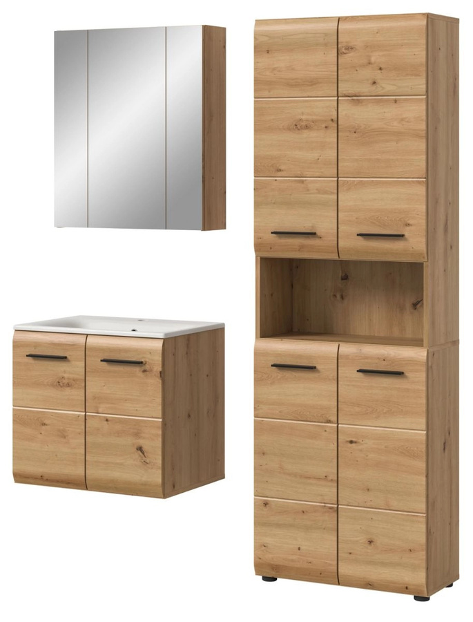 Badmöbel Set Cover von Inn.Furn in Eiche Matt, 3-teilig, Breite: 135 cm - Bild 4