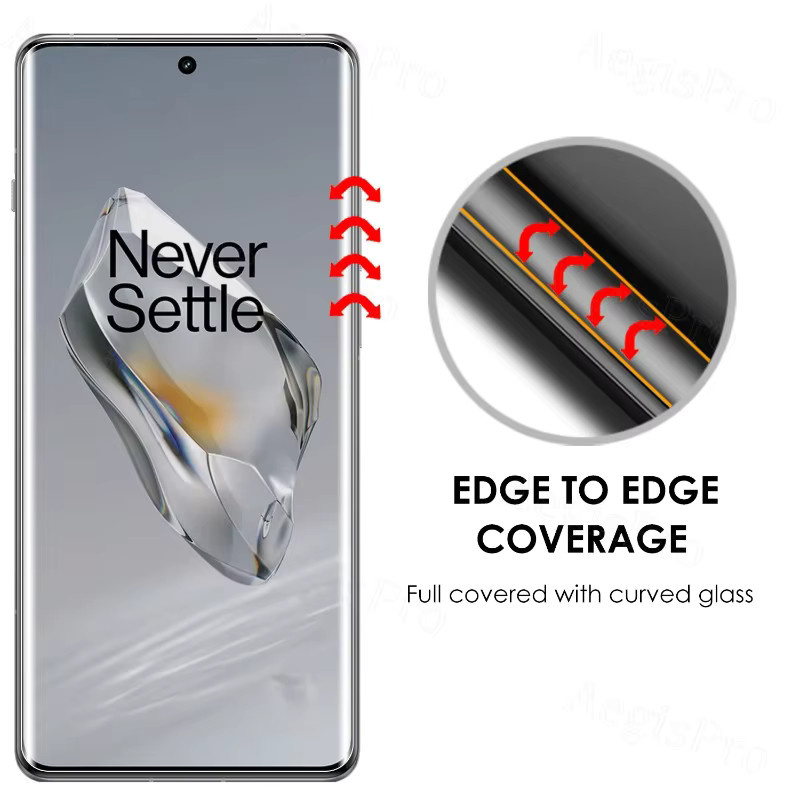 3er Set Displayschutzfolien aus gehärtetem Glas mit UV-Kleber für OnePlus 13, 12 und 12R, transparent, Kantenabdeckung und kratzfest - Bild 3