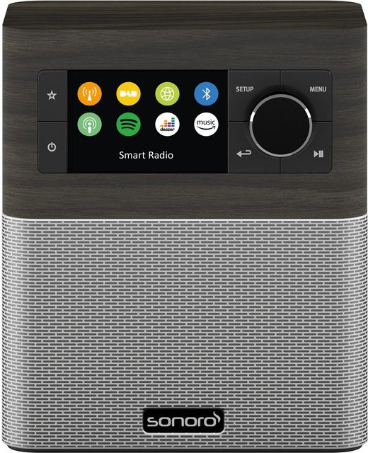 Sonoro Stream Internetradio in Mooreiche Dekor und Silber - Bild 1