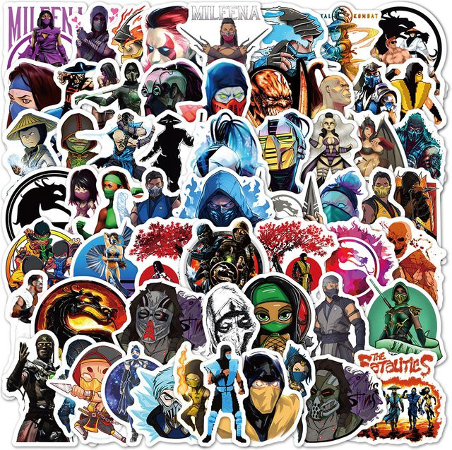 GOGOTU Mortal Kombat Graffiti Aufkleber, 10/30/60-teiliges Set - Bild 1