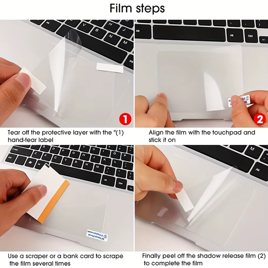 Apple Trackpad-Schutzabdeckung für MacBook Air 13.6 und MacBook Pro 13, transparent - Bild 5
