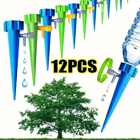 Automatisches Tropfbewässerungssystem in Blau für Blumen, Pflanzen und Gewächshäuser