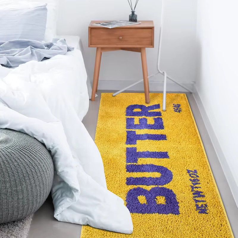 VIKAMA Teppich in Butter-Design, gelb, rechteckig, rutschfest und weich für Wohnzimmer und Schlafzimmer - Bild 3