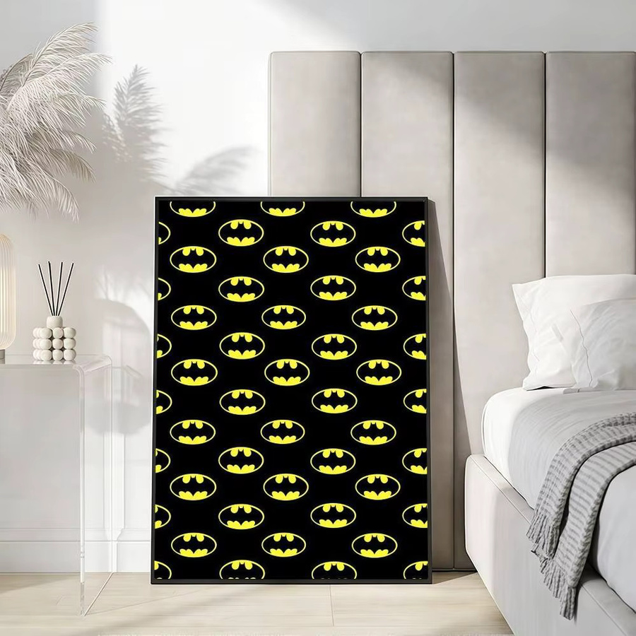 Warner Bros. Batman Logo Poster Aufkleber Vintage Kunstdruck Wanddekoration, B/H: 21,0 x 30,0 cm, Mehrfarbig - Bild 6