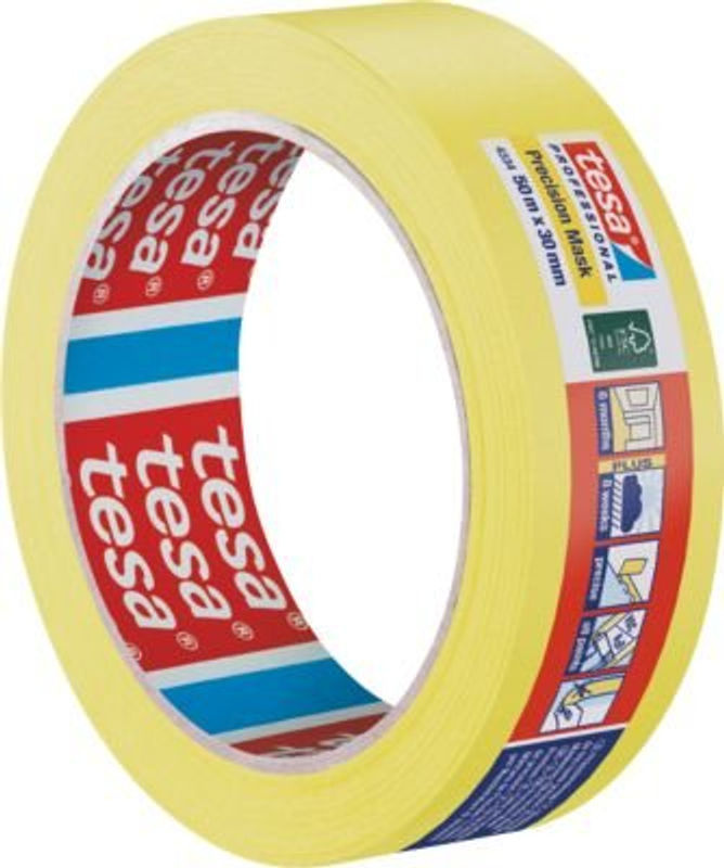 tesa Präzisionskrepp Malerkrepp gelb B: 30 mm, L: 50 m - Bild 2