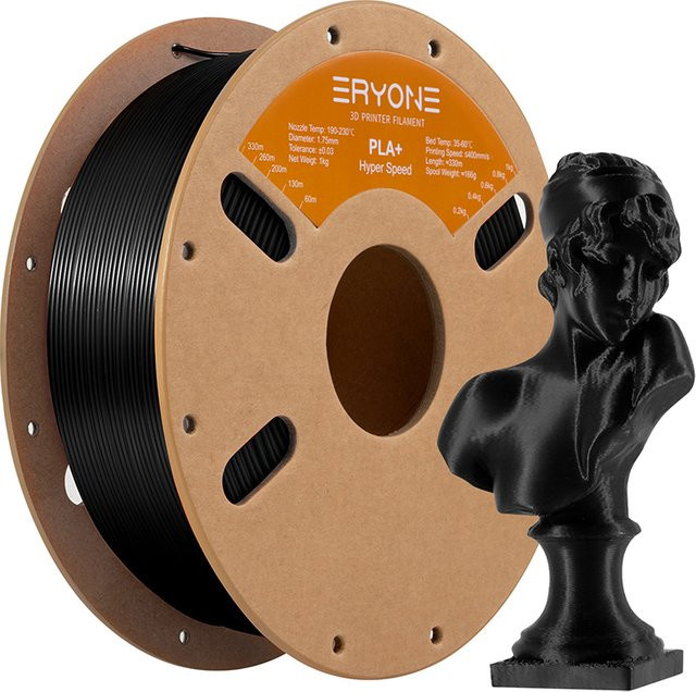 ERYONE Hyper Speed PLA+ Filament 1,75mm für FDM 3D-Druck, Mehrfarbig (Pink/Schwarz), 1 kg - Bild 1
