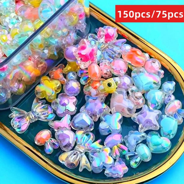 QYWCTZ Acrylperlen, gemischte Farben, transparent, 8–25 mm - Bild 1