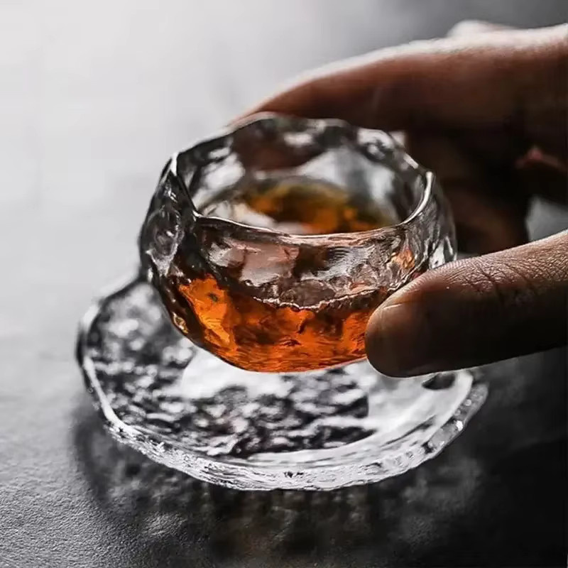 Handgefertigter Liuli-Glaskristallbecher als hitzebeständige Kungfu-Teetasse und japanisches Weinglas in Transparent - Bild 4