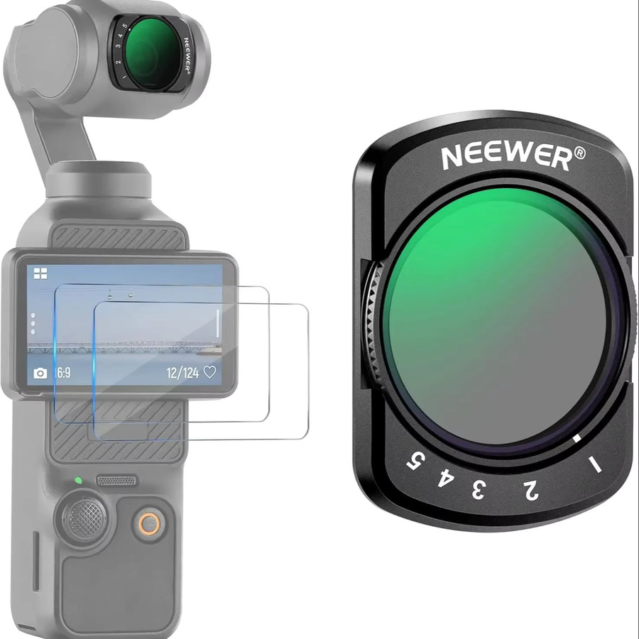 NEEWER Magnetischer variabler ND2-32 Filter als Action-Kamera-Zubehör für DJI Osmo Pocket 3 - Bild 6