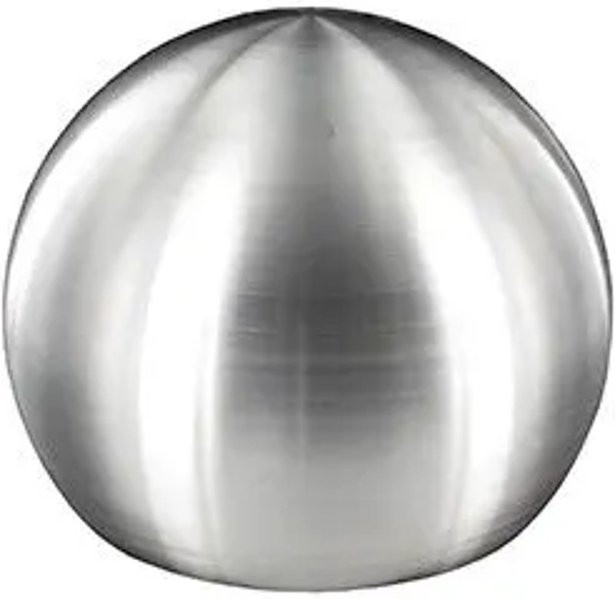 FeNau Rohrabschlusskugel aus V2A Edelstahl in Silber, gebürstet, für Ø 33,7 mm - Bild 1