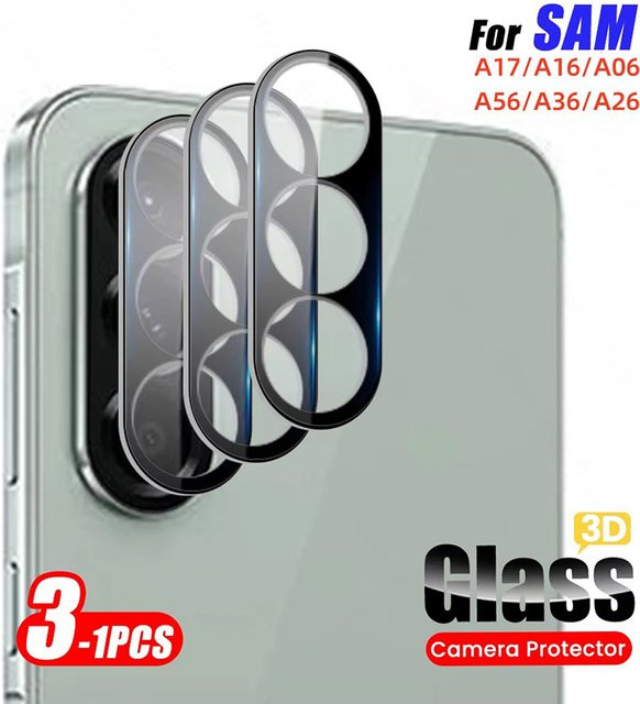 3D gebogener Kameraobjektivschutz aus gehärtetem Glas für Samsung Galaxy S25 S24 S23 Ultra A56 A55 A54 A53 A36 A26 A17 A16 A07 FE in Transparent - Bild 1