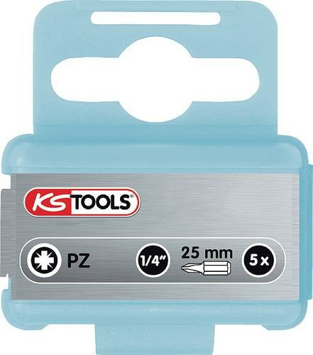 KS Tools Kreuzschlitz-Bit PZ1 aus Edelstahl V2A, 5er Pack, Silber/Blau - Bild 1