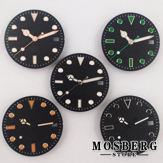 miuksi Uhrenzubehör, Zifferblatt, schwarz, 28,5 mm, Unisex - Bild 1
