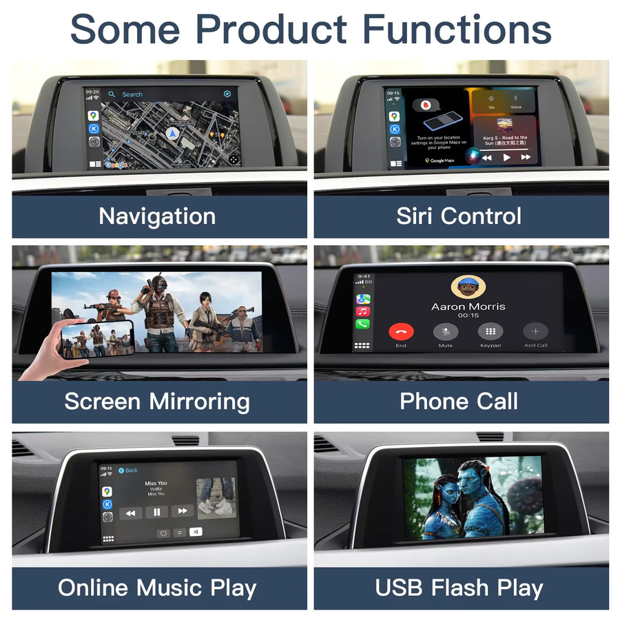 AUTOABC Wireless Carplay und Android Auto Modul für BMW MINI NBT CIC Systeme, Schwarz - Bild 3