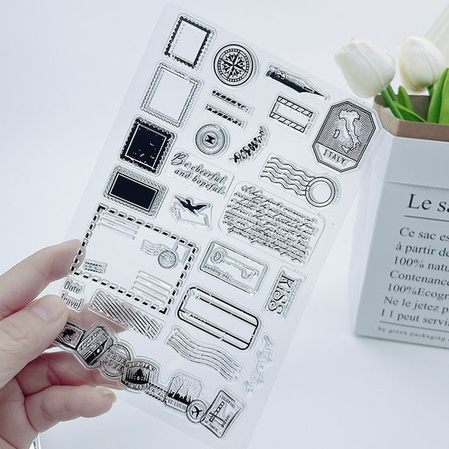 Bview Art Transparenter Gummi-Stempel für DIY Journaling und Weihnachtskarten - Bild 1