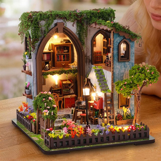 ELEVEN-CUTE DIY Holz-Gartenpavillon Miniatur-Modellbausatz, Puppenhaus, ab 14 Jahren - Bild 1