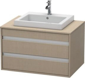 Duravit Waschtischunterschrank Ketho in Beige, Wandhängend mit 2 Schubladen, B/T/H: 80 x 55 x 49,6 cm - Bild 1
