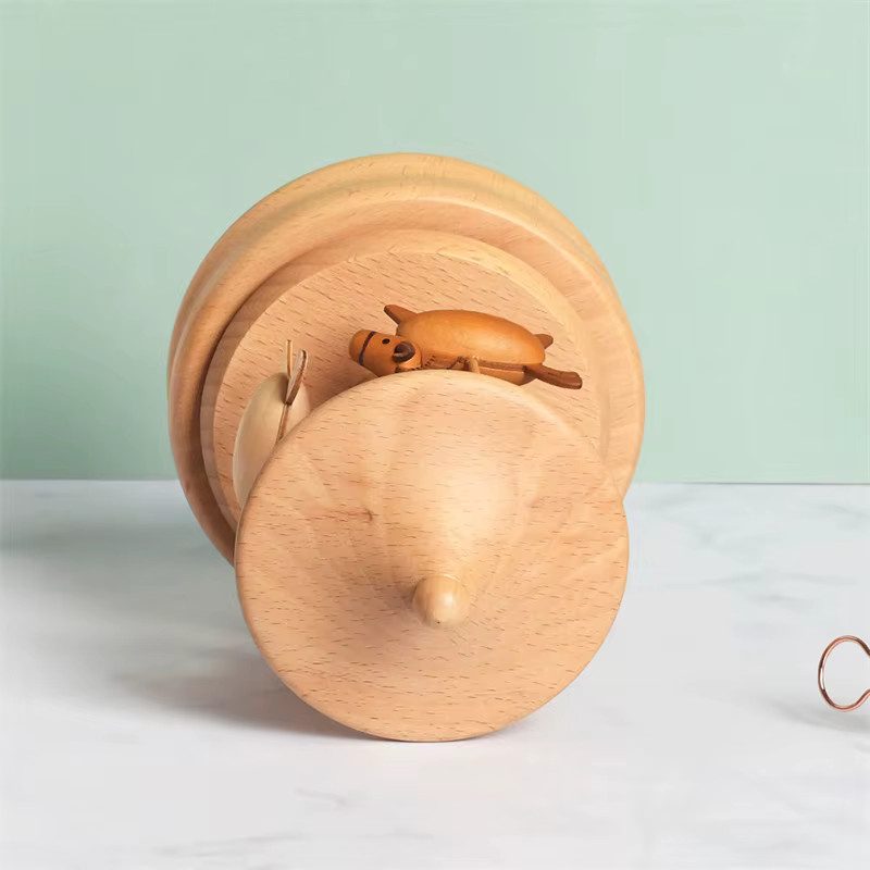 Eelhoe Handgefertigte Holz-Karussell-Spieluhr zum Selberbauen als DIY-Spielzeug für Kinder - Bild 2