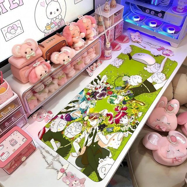 Moetch L-Lustrous Mauspad Sakura Anime Design, Mehrfarbig - Bild 1