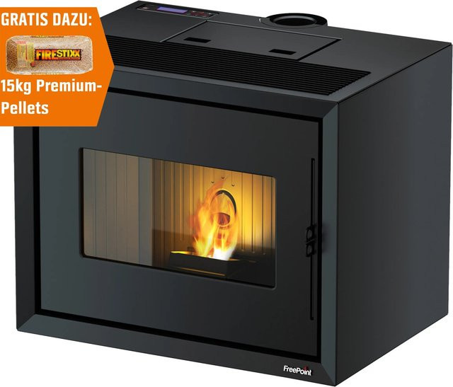 FreePoint Pelletofen Modo in Schwarz aus Stahl mit 9,3 kW Leistung - Bild 1