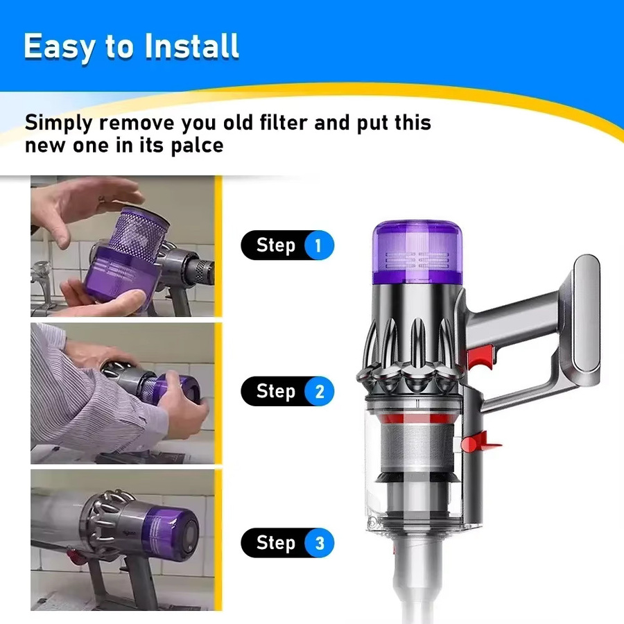 Dyson HEPA-Filter Ersatzteil für V11 Outsize, V11 Outsize Absolute+ und V11 Outsize Origin Akku-Staubsauger in Purple, Teil 970422-01 - Bild 3