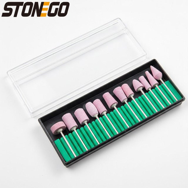 STONEGO Elektrisches Maniküre-Set, Rosa, 12-teilig, für Hände und Füße - Bild 1
