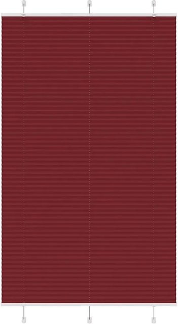 vidaXL Plissee Bordeauxrot semi-transparent aus Polyester, B: 120 cm, H: 200 cm - Bild 1