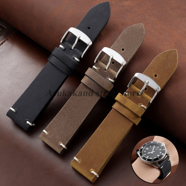 Uhrenarmband Leder, Vintage, Herren - Bild 1