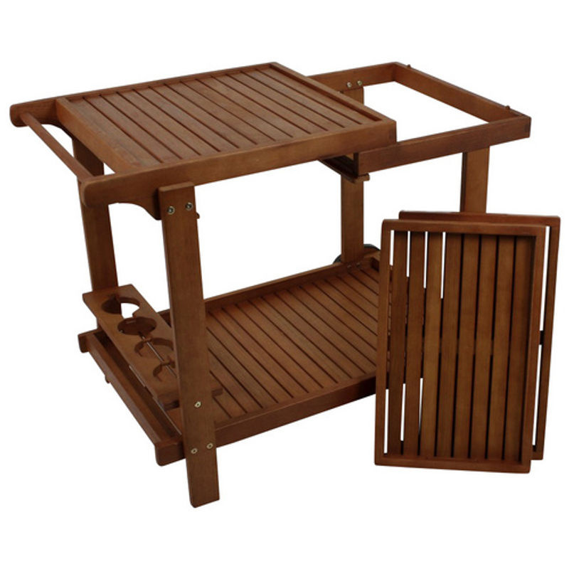 GARDEN PLEASURE Servierwagen Hayward aus Eukalyptus-Holz in Beige, B/H/T: 100 x 76 x 60 cm - Bild 2